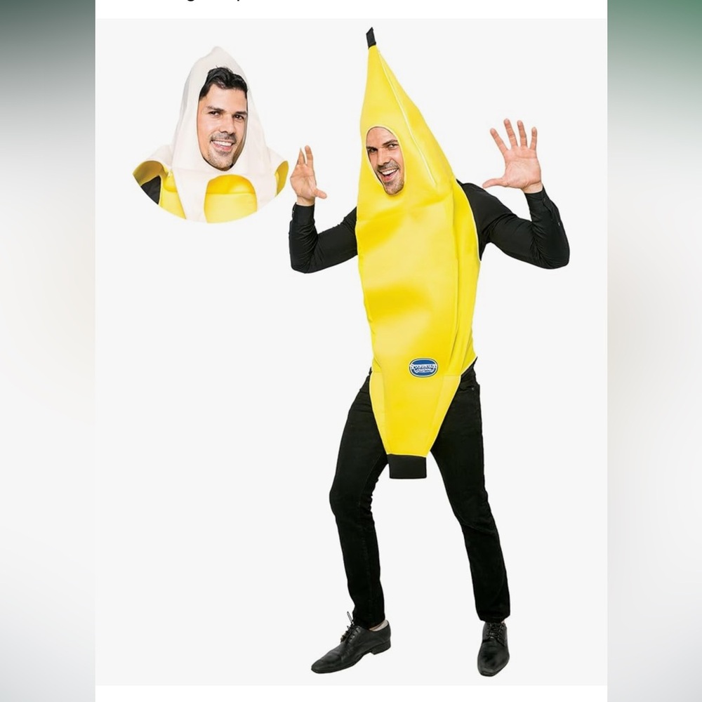 Spooktacular Creations Appealing Banana Costume Adult Deluxe Set- Size XL